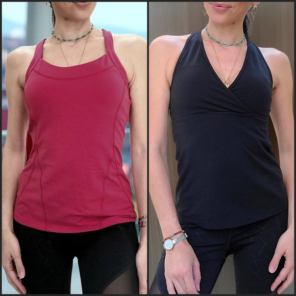 lululemon athletica Tops - Lululemon And Athleta Women's Red and Black Tank Tops Duo Size S